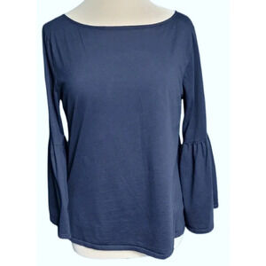 Banana Republic Navy Bell Sleeved Soft Pullover Top Size Large Women's